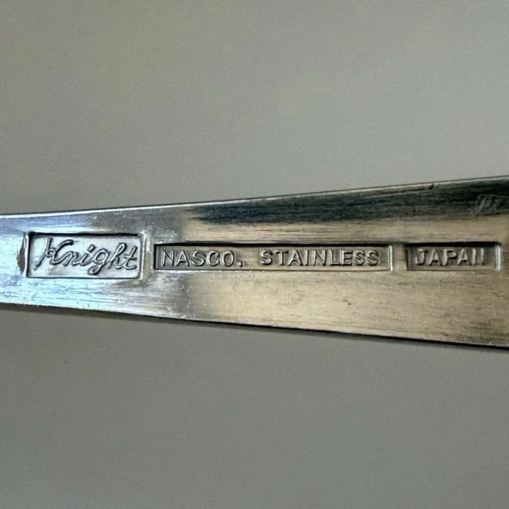 5pc NASCO Knight Serving Set Stainless Japan Glossy Textured Handle